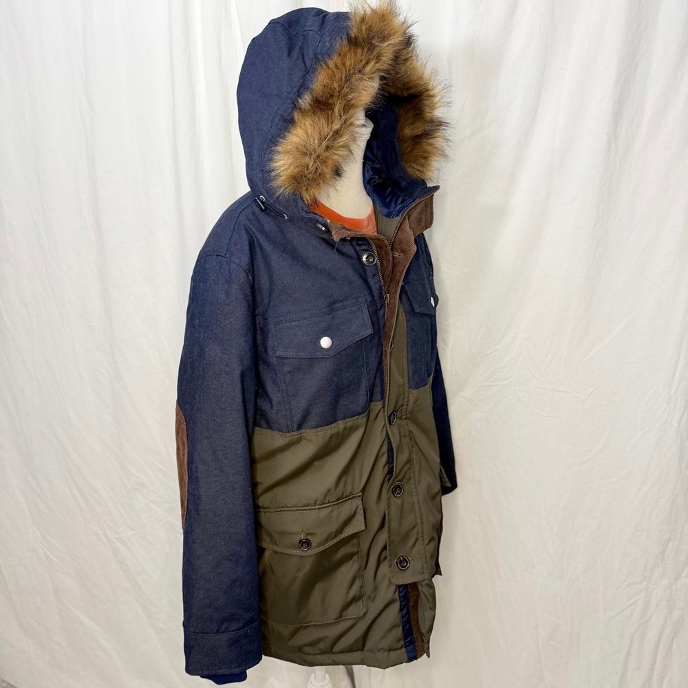 GAP Holiday 2017 Colorblock Faux Fur Hooded Parka – Women's S